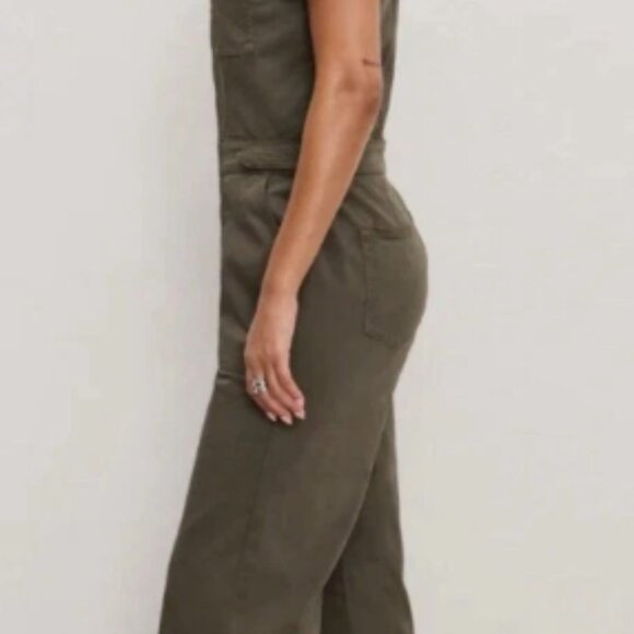 Good American Women's Fit For Success Green Utility Jumpsuit Size SMALL-NWT - Picture 2 of 8